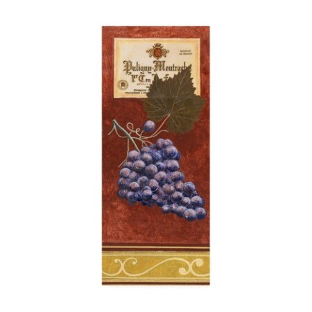 Pablo Esteban 'Purple Grapes With Label' Canvas Art,10x24